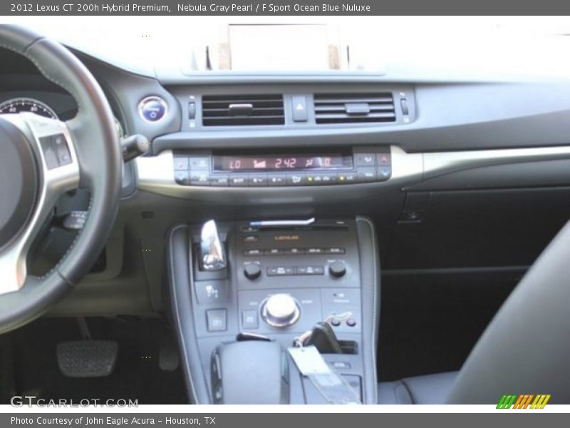 Nebula Gray Pearl / F Sport Ocean Blue Nuluxe 2012 Lexus CT 200h Hybrid Premium