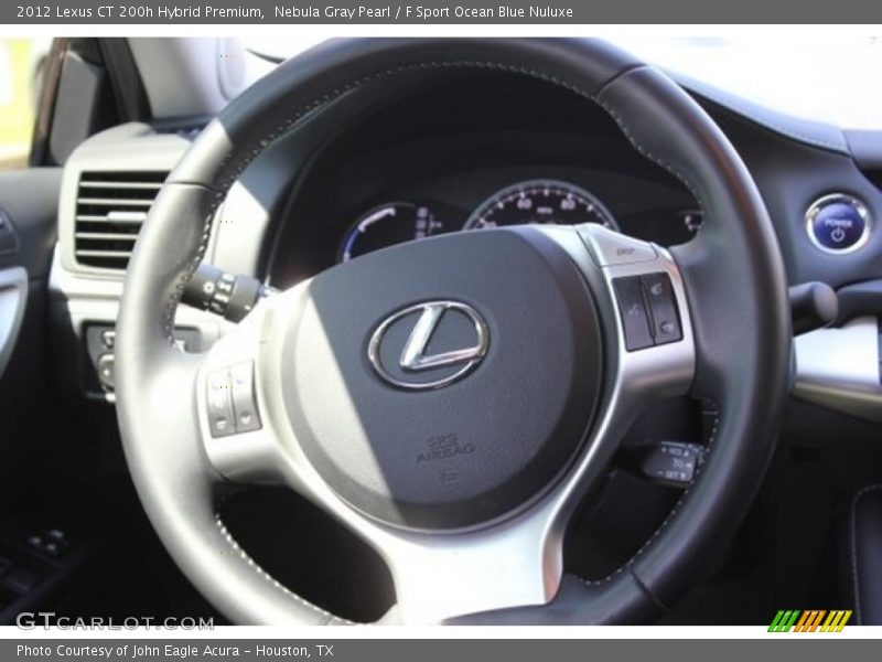 Nebula Gray Pearl / F Sport Ocean Blue Nuluxe 2012 Lexus CT 200h Hybrid Premium