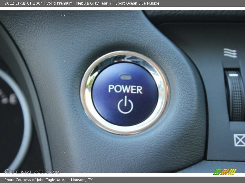 Nebula Gray Pearl / F Sport Ocean Blue Nuluxe 2012 Lexus CT 200h Hybrid Premium