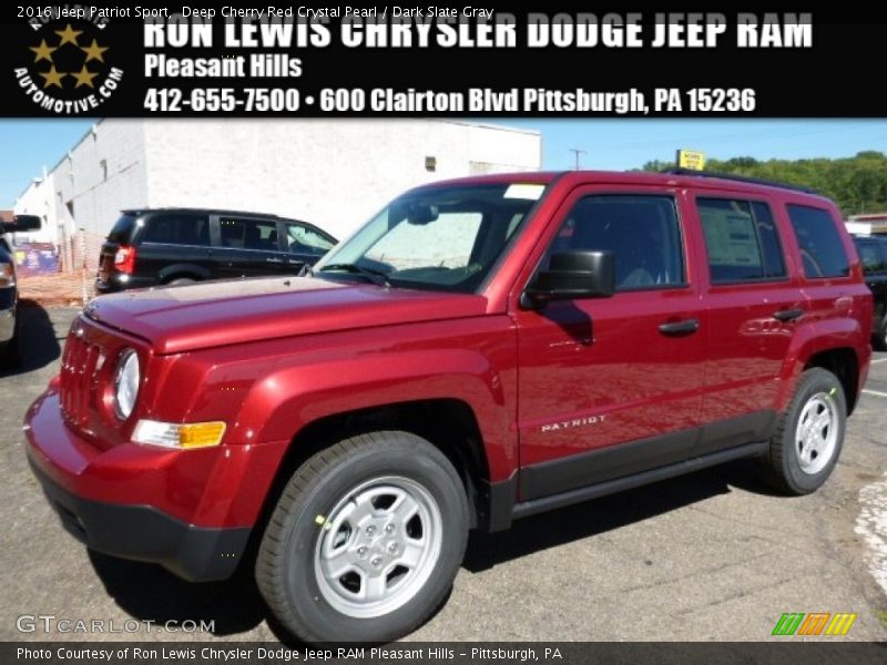 Deep Cherry Red Crystal Pearl / Dark Slate Gray 2016 Jeep Patriot Sport