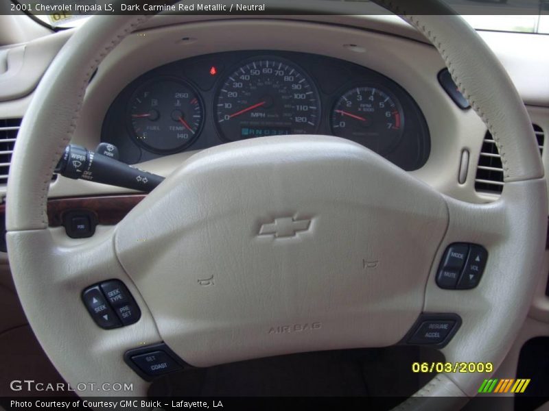 Dark Carmine Red Metallic / Neutral 2001 Chevrolet Impala LS