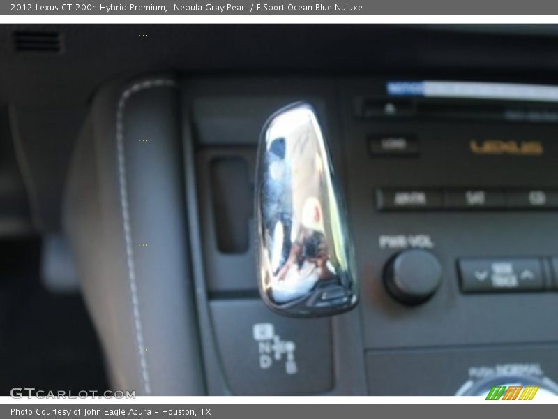 Nebula Gray Pearl / F Sport Ocean Blue Nuluxe 2012 Lexus CT 200h Hybrid Premium