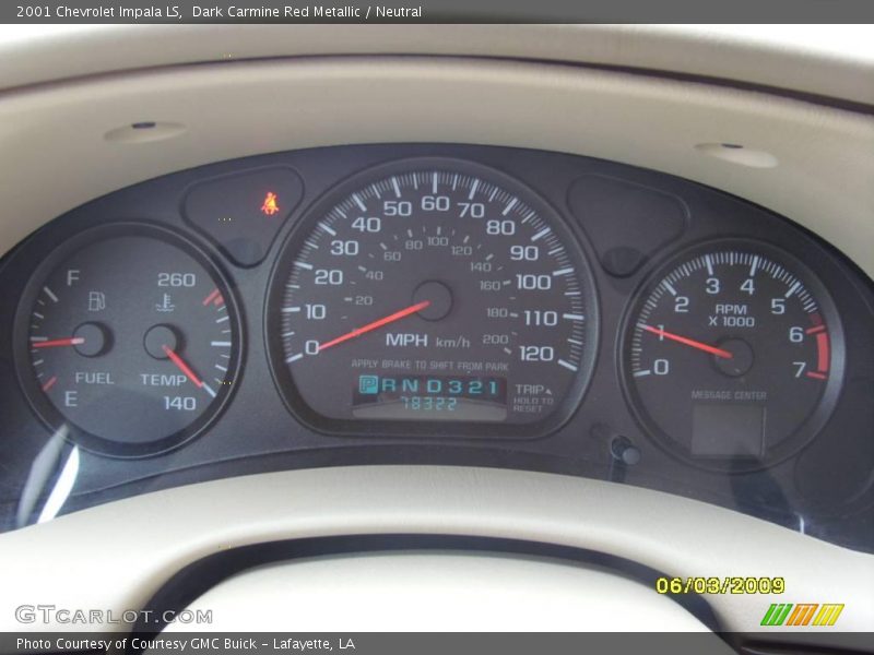 Dark Carmine Red Metallic / Neutral 2001 Chevrolet Impala LS