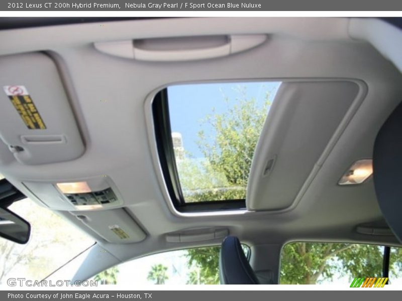 Nebula Gray Pearl / F Sport Ocean Blue Nuluxe 2012 Lexus CT 200h Hybrid Premium