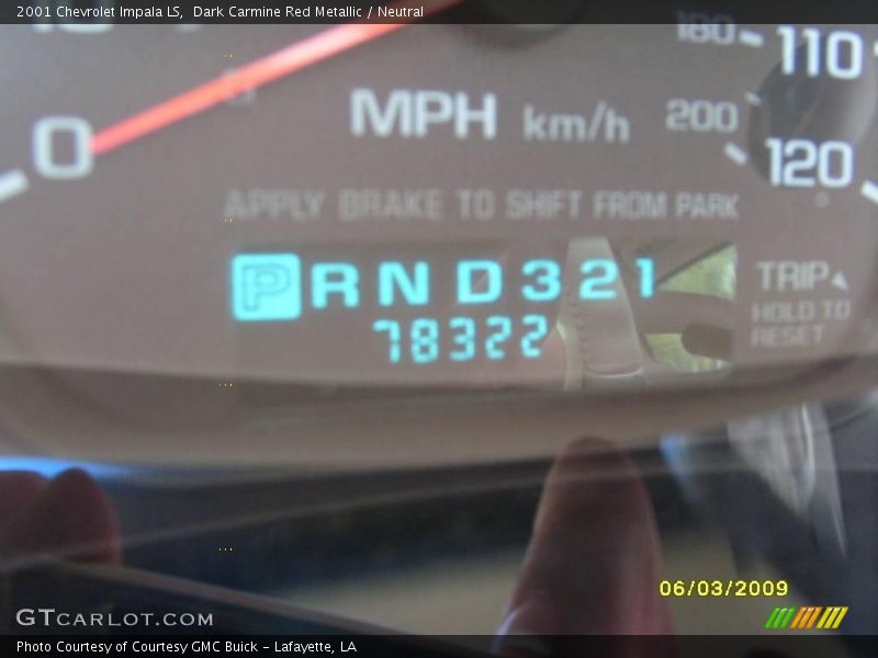 Dark Carmine Red Metallic / Neutral 2001 Chevrolet Impala LS