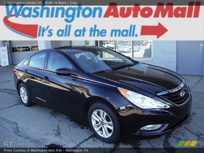Midnight Black / Gray 2013 Hyundai Sonata GLS