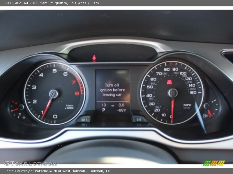 Ibis White / Black 2016 Audi A4 2.0T Premium quattro