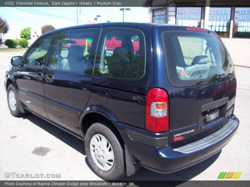 Dark Sapphire Metallic / Medium Gray 2002 Chevrolet Venture