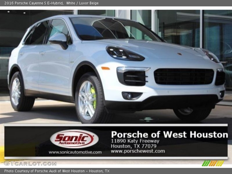 White / Luxor Beige 2016 Porsche Cayenne S E-Hybrid