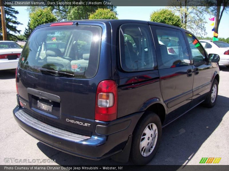 Dark Sapphire Metallic / Medium Gray 2002 Chevrolet Venture