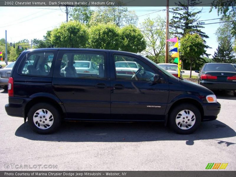 Dark Sapphire Metallic / Medium Gray 2002 Chevrolet Venture