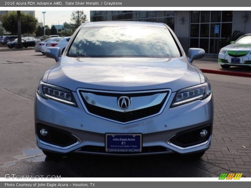 Slate Silver Metallic / Graystone 2016 Acura RDX Advance AWD
