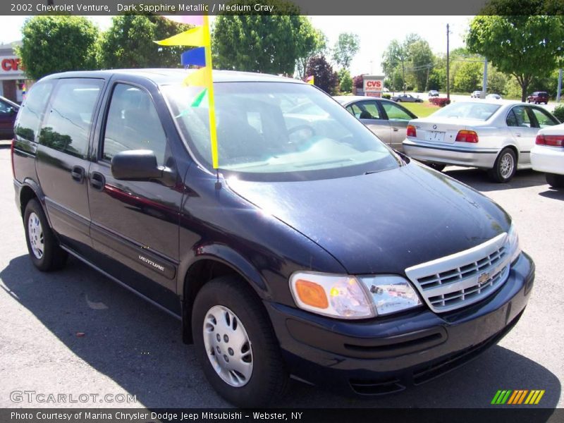 Dark Sapphire Metallic / Medium Gray 2002 Chevrolet Venture
