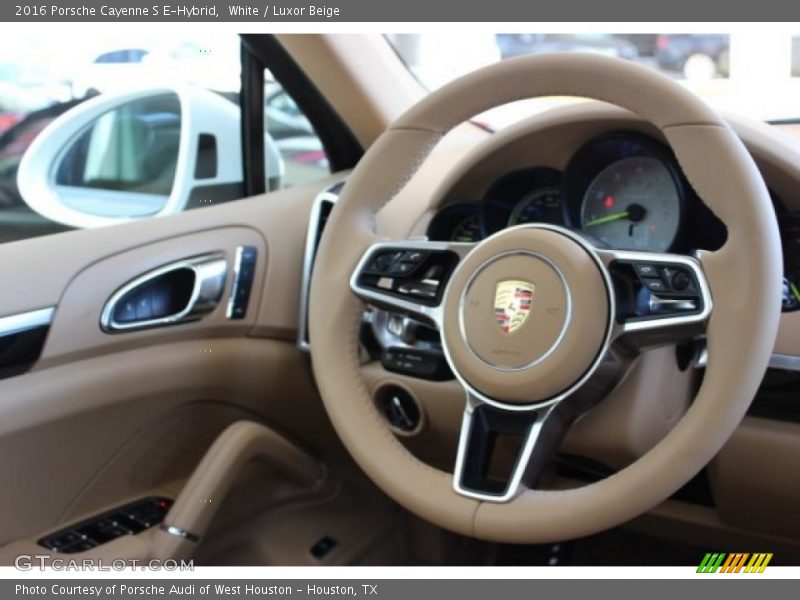 White / Luxor Beige 2016 Porsche Cayenne S E-Hybrid