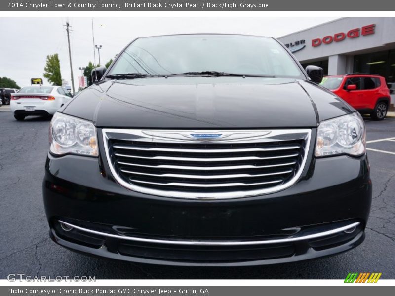 Brilliant Black Crystal Pearl / Black/Light Graystone 2014 Chrysler Town & Country Touring