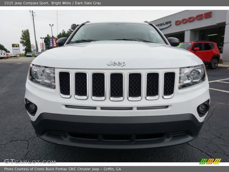 Bright White / Dark Slate Gray 2015 Jeep Compass Sport