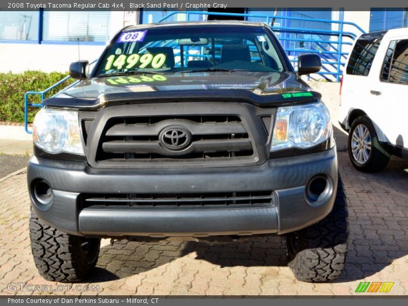 Black Sand Pearl / Graphite Gray 2008 Toyota Tacoma Regular Cab 4x4