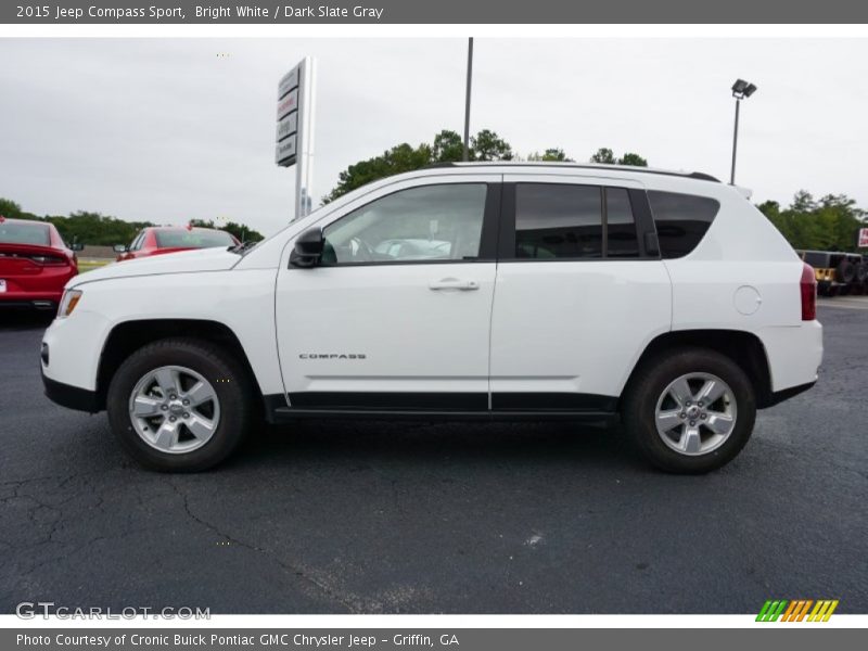 Bright White / Dark Slate Gray 2015 Jeep Compass Sport