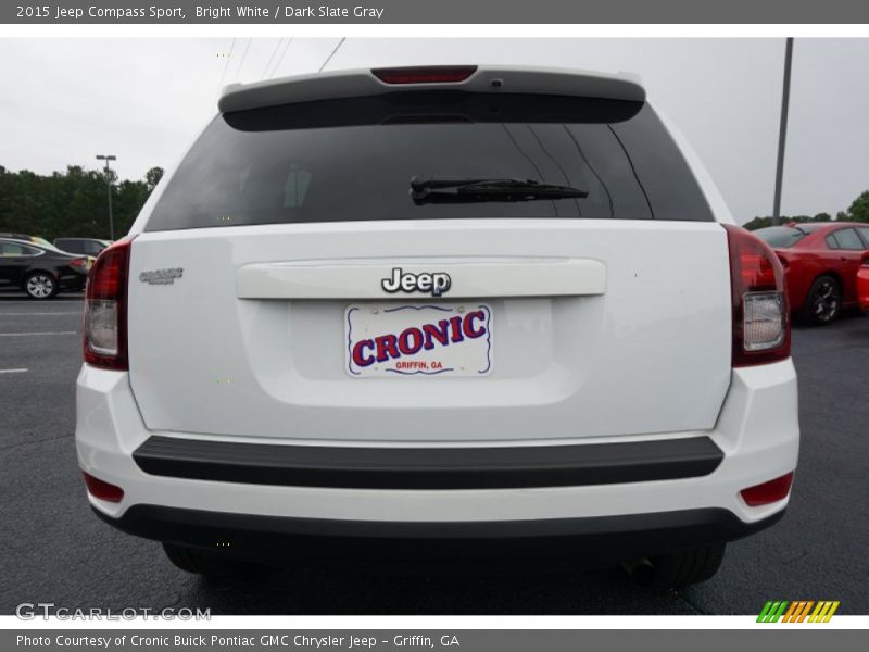 Bright White / Dark Slate Gray 2015 Jeep Compass Sport