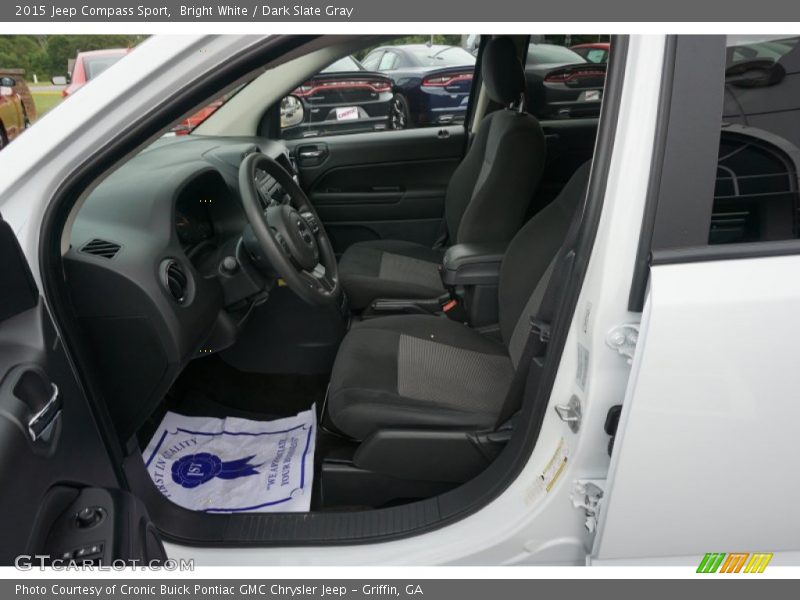 Bright White / Dark Slate Gray 2015 Jeep Compass Sport