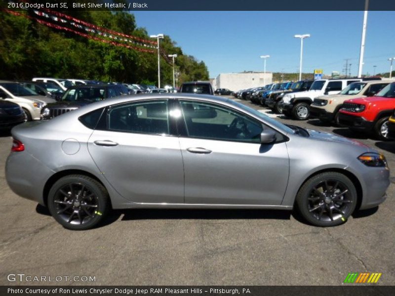Billet Silver Metallic / Black 2016 Dodge Dart SE