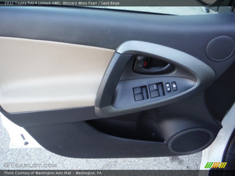 Blizzard White Pearl / Sand Beige 2012 Toyota RAV4 Limited 4WD