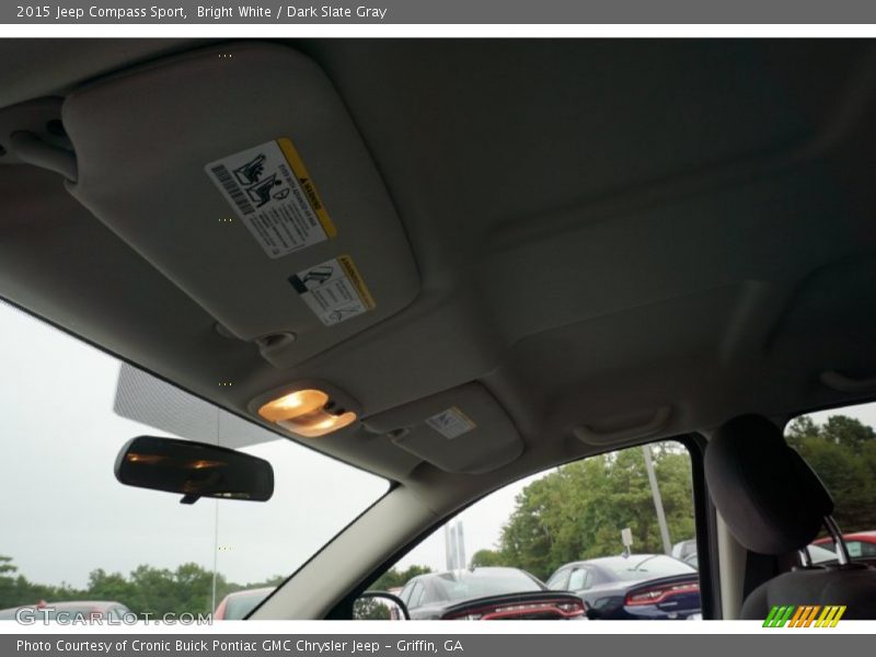 Bright White / Dark Slate Gray 2015 Jeep Compass Sport