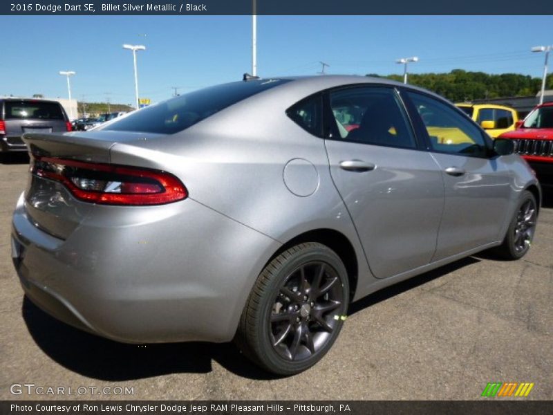 Billet Silver Metallic / Black 2016 Dodge Dart SE