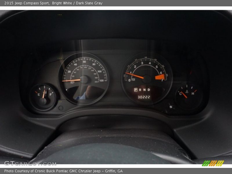 Bright White / Dark Slate Gray 2015 Jeep Compass Sport