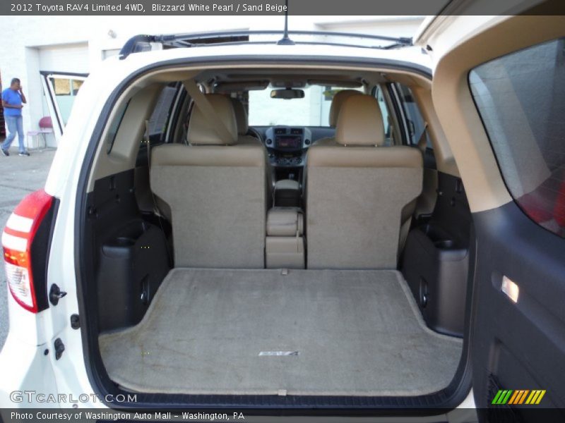 Blizzard White Pearl / Sand Beige 2012 Toyota RAV4 Limited 4WD
