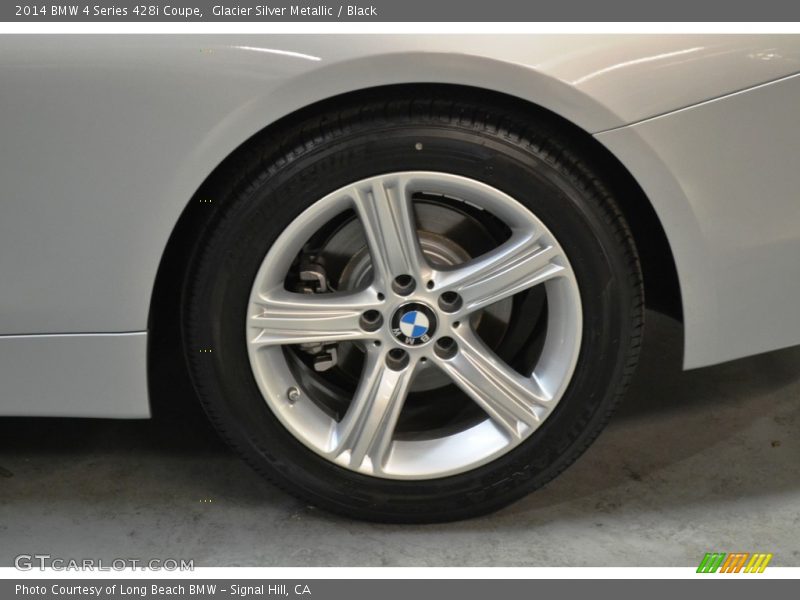 Glacier Silver Metallic / Black 2014 BMW 4 Series 428i Coupe