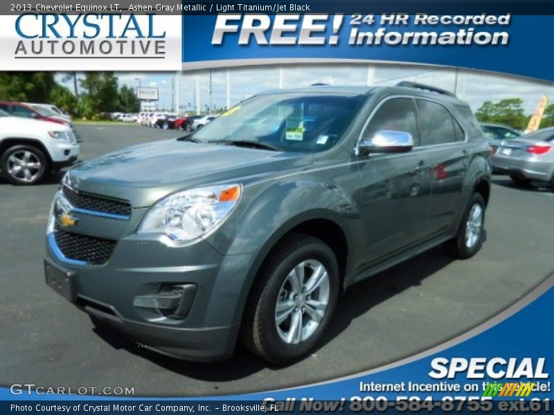 Ashen Gray Metallic / Light Titanium/Jet Black 2013 Chevrolet Equinox LT