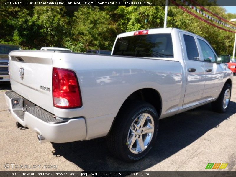 Bright Silver Metallic / Black/Diesel Gray 2016 Ram 1500 Tradesman Quad Cab 4x4