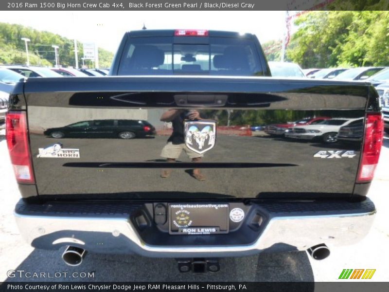 Black Forest Green Pearl / Black/Diesel Gray 2016 Ram 1500 Big Horn Crew Cab 4x4