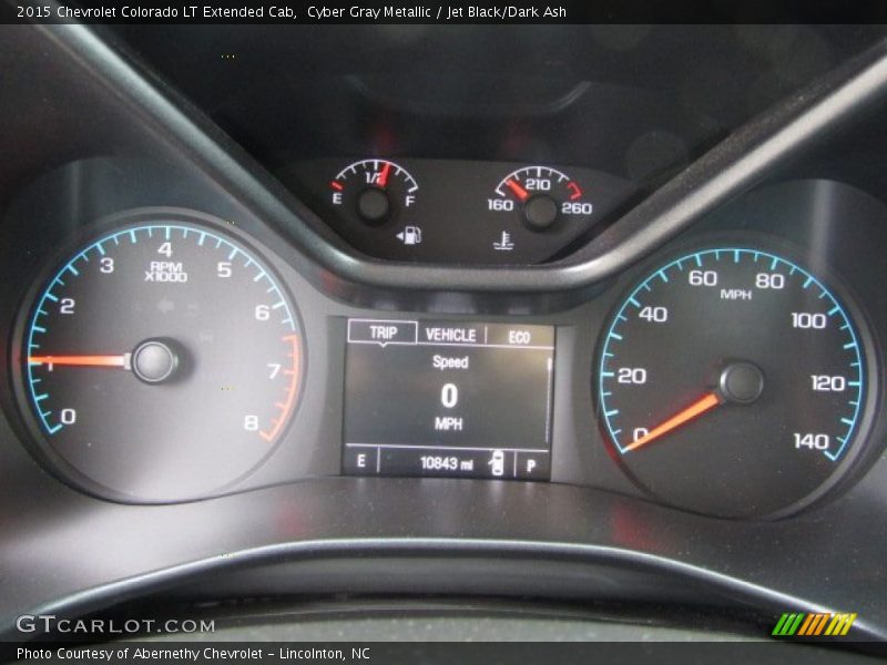 Cyber Gray Metallic / Jet Black/Dark Ash 2015 Chevrolet Colorado LT Extended Cab