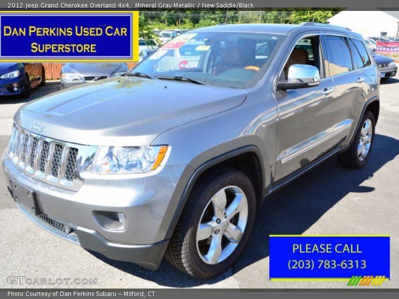 Mineral Gray Metallic / New Saddle/Black 2012 Jeep Grand Cherokee Overland 4x4