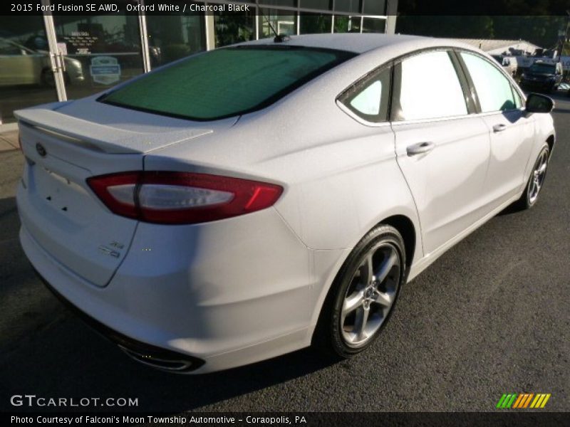 Oxford White / Charcoal Black 2015 Ford Fusion SE AWD