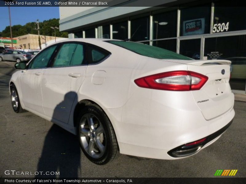 Oxford White / Charcoal Black 2015 Ford Fusion SE AWD