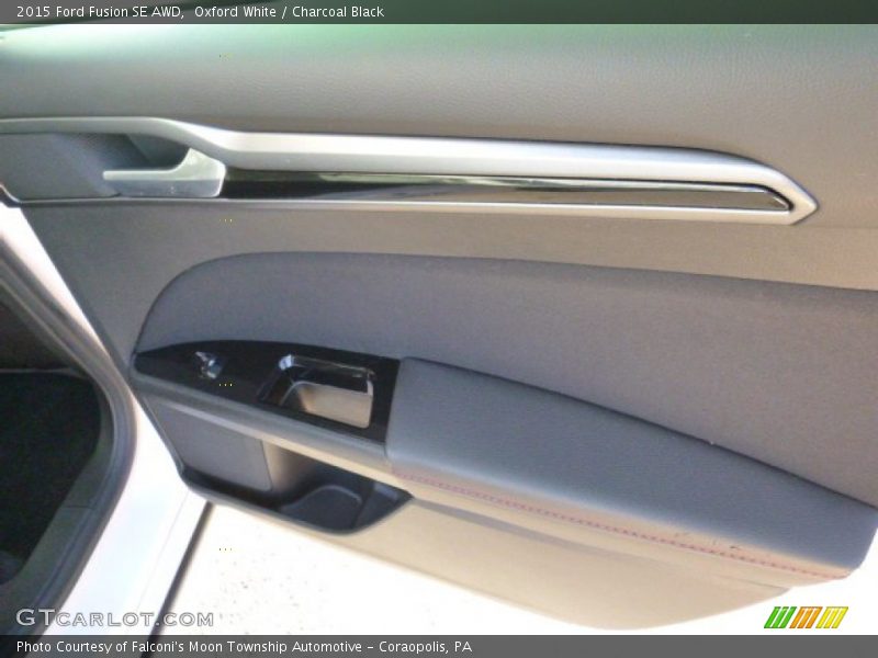 Oxford White / Charcoal Black 2015 Ford Fusion SE AWD