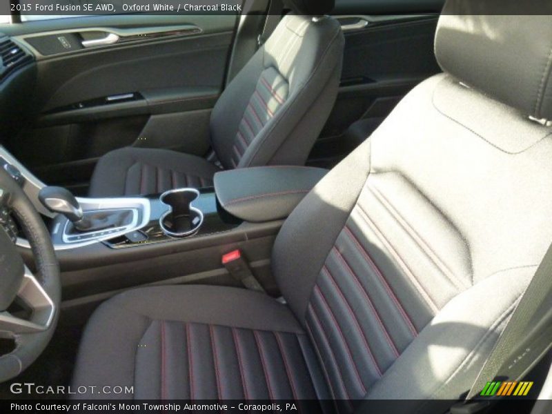 Oxford White / Charcoal Black 2015 Ford Fusion SE AWD