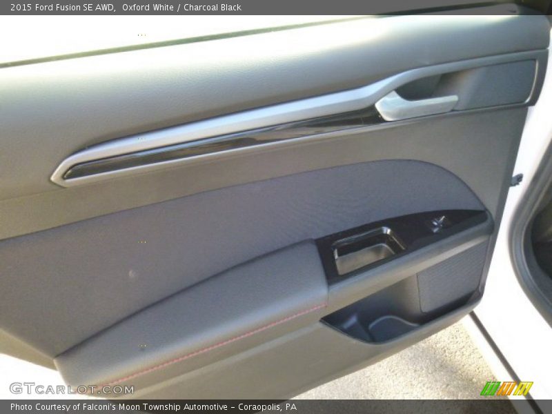 Oxford White / Charcoal Black 2015 Ford Fusion SE AWD