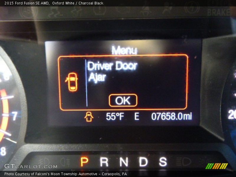 Oxford White / Charcoal Black 2015 Ford Fusion SE AWD