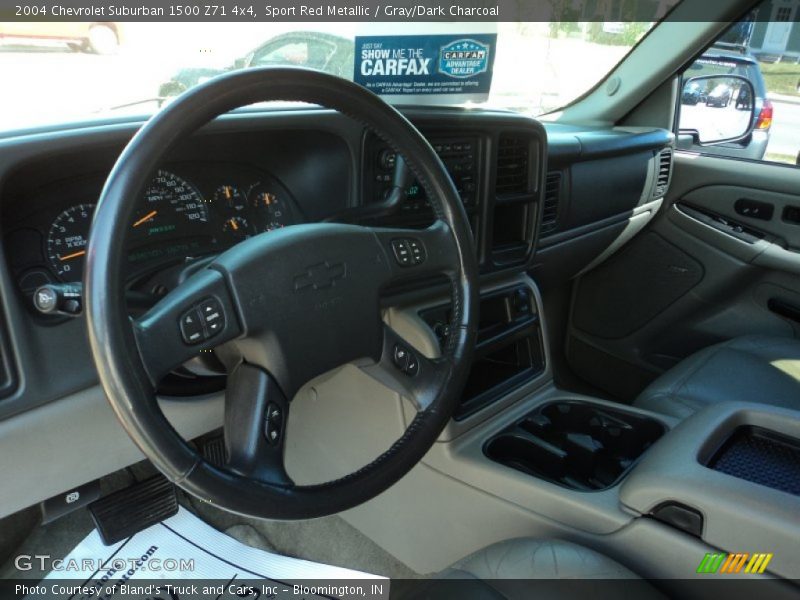 Sport Red Metallic / Gray/Dark Charcoal 2004 Chevrolet Suburban 1500 Z71 4x4