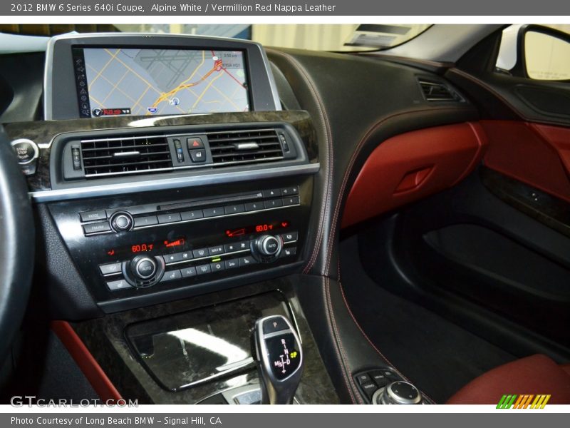 Alpine White / Vermillion Red Nappa Leather 2012 BMW 6 Series 640i Coupe