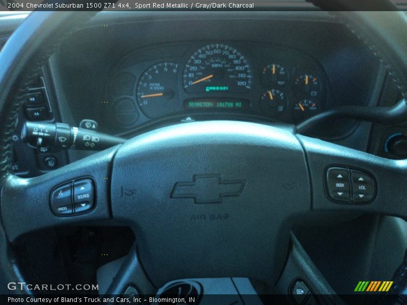 Sport Red Metallic / Gray/Dark Charcoal 2004 Chevrolet Suburban 1500 Z71 4x4