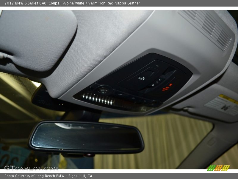 Alpine White / Vermillion Red Nappa Leather 2012 BMW 6 Series 640i Coupe