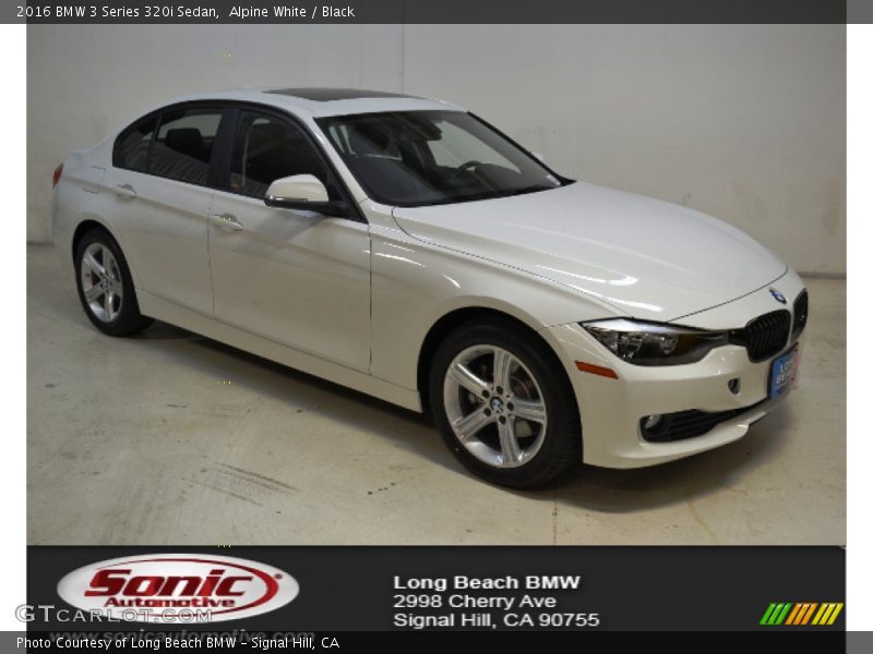 Alpine White / Black 2016 BMW 3 Series 320i Sedan