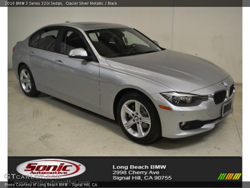 Glacier Silver Metallic / Black 2016 BMW 3 Series 320i Sedan