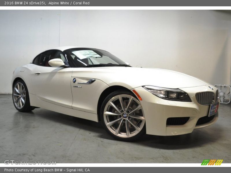 Alpine White / Coral Red 2016 BMW Z4 sDrive35i