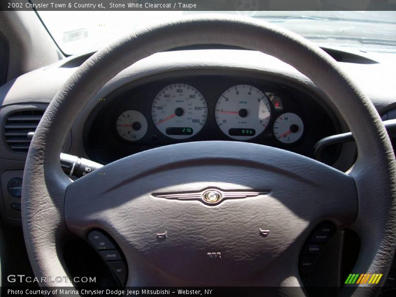 Stone White Clearcoat / Taupe 2002 Chrysler Town & Country eL